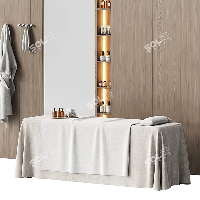 Modern Spa Set with Accessories 3D model image 3