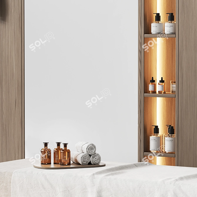 Modern Spa Set with Accessories 3D model image 4