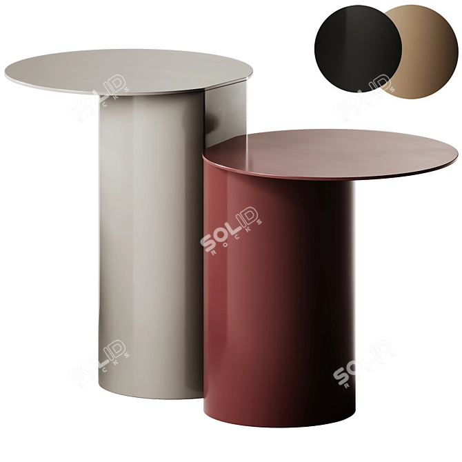 Frigerio Elly Metal Side Table 3D model image 1