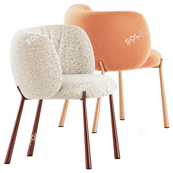 Modern Mys P M TS Chair 3D model image 3