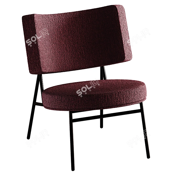 Elegant Coco 2 Lounge Chair 3D model image 4