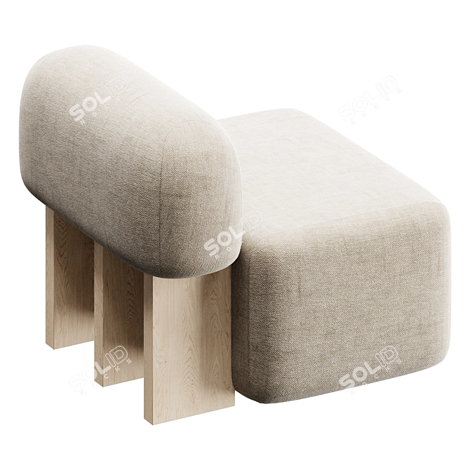 Elegant Yemeni Chair | Кресло 3D model image 2