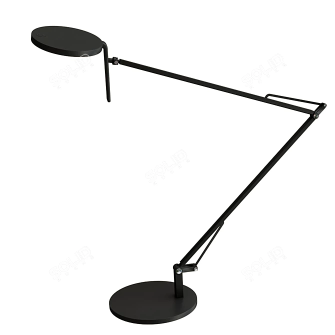 Adjustable LED Steel Table Lamp 3D model image 1