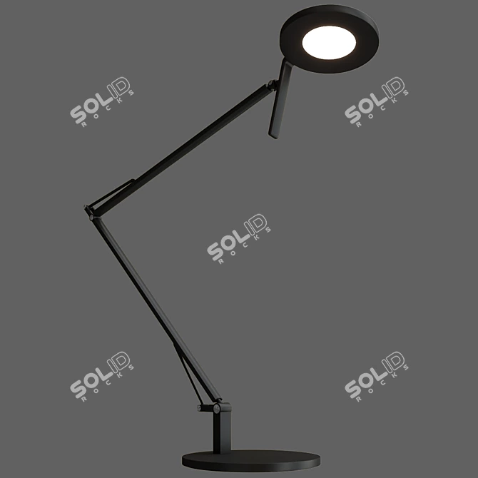 Adjustable LED Steel Table Lamp 3D model image 4