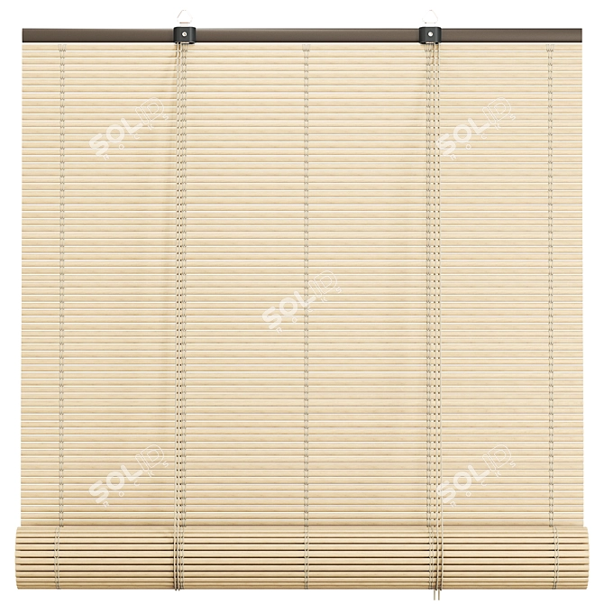 Versatile Bamboo PVC Blinds 3D model image 2