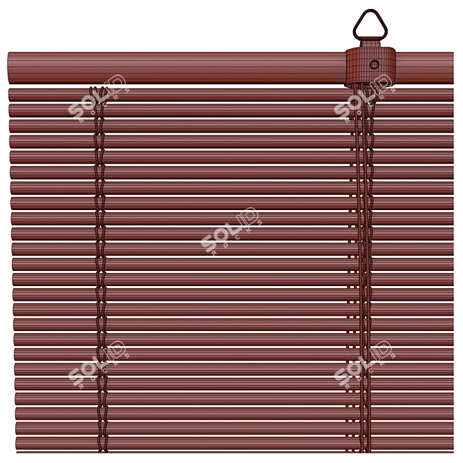 Versatile Bamboo PVC Blinds 3D model image 3