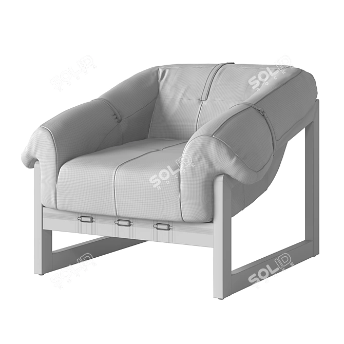 Modern Larsen Lounge Chair 3D model image 6