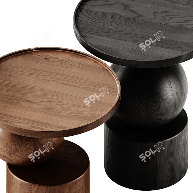 Modern Round Side Table 19.7 3D model image 5