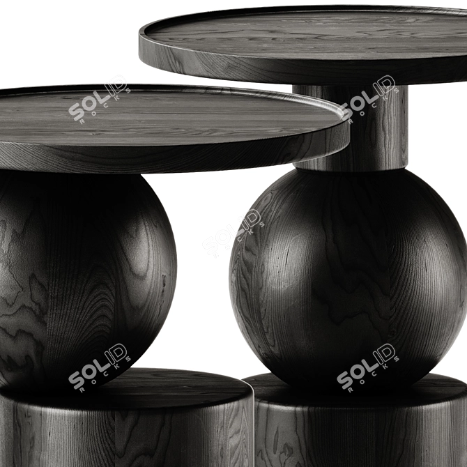 Modern Round Side Table 19.7 3D model image 6