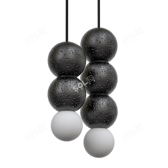 Imperium Loft LILLA Black Pendant 3D model image 1