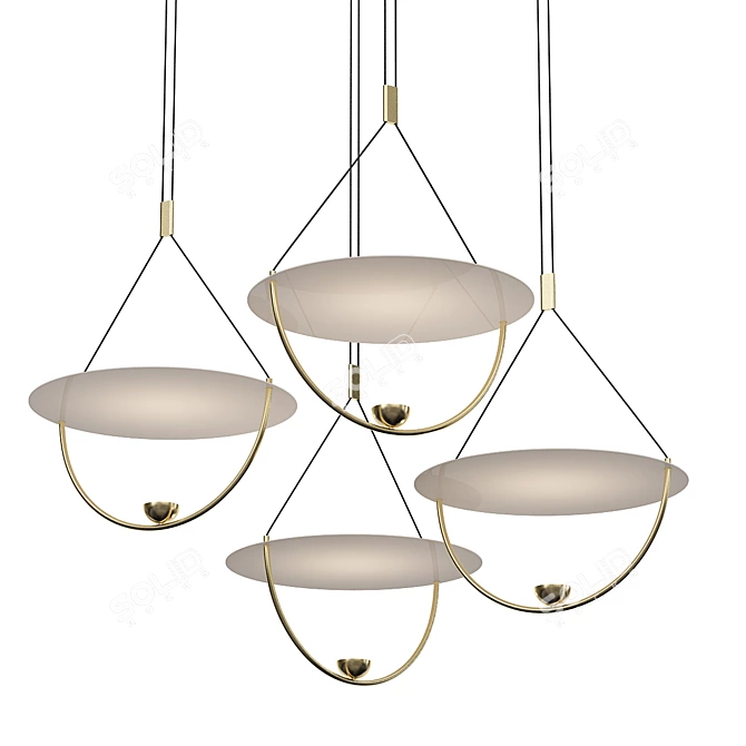 Modern Pendant Light LIRIA D42 3D model image 1