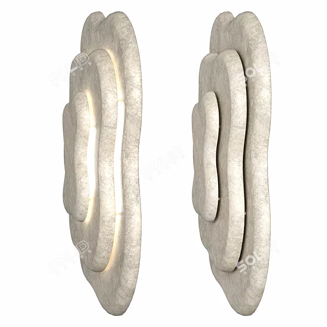  Lagoon Wall Sconce in Stone 3D model image 4