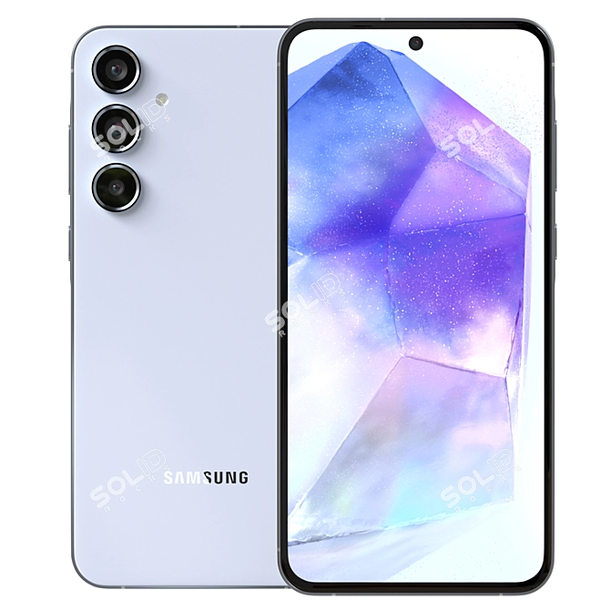 Samsung Galaxy A55 Ice Blue 3D model image 1