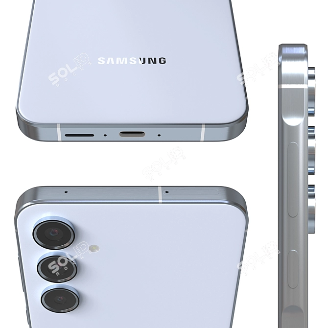 Samsung Galaxy A55 Ice Blue 3D model image 3