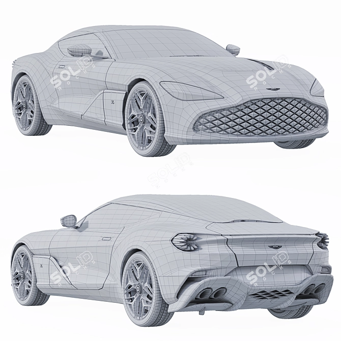 Luxury Aston Martin 3D Model 3D model image 3