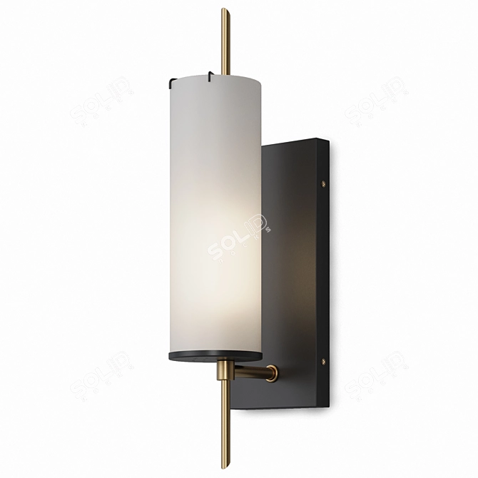 Modern Brass Wall Sconce 3D model image 3