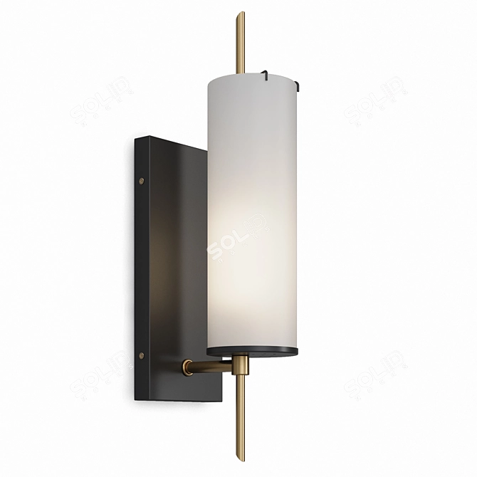 Modern Brass Wall Sconce 3D model image 5