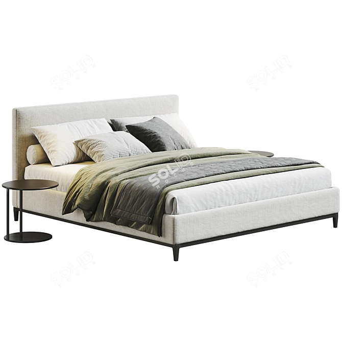 Elegant Minotti Andersen Bed 3D model image 1