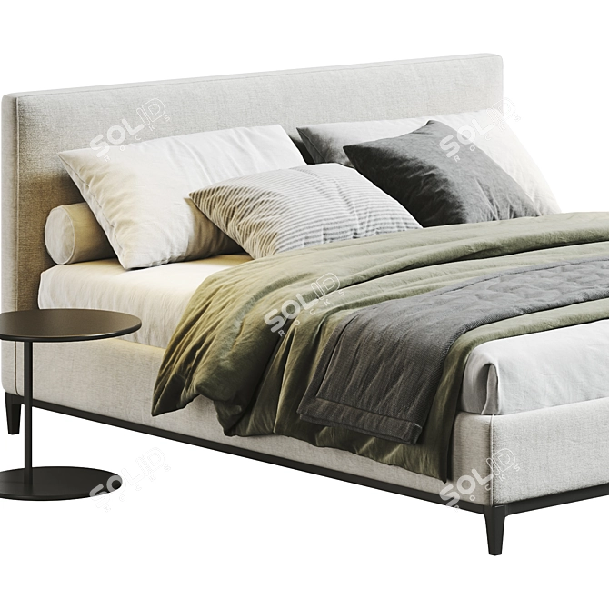 Elegant Minotti Andersen Bed 3D model image 2