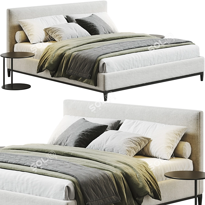 Elegant Minotti Andersen Bed 3D model image 4