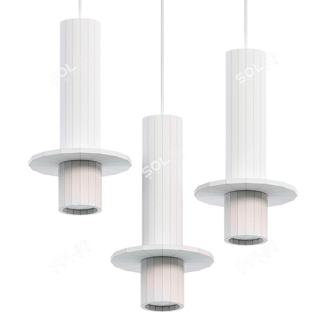 Modern Art Hanging Pendant Light 3D model image 2