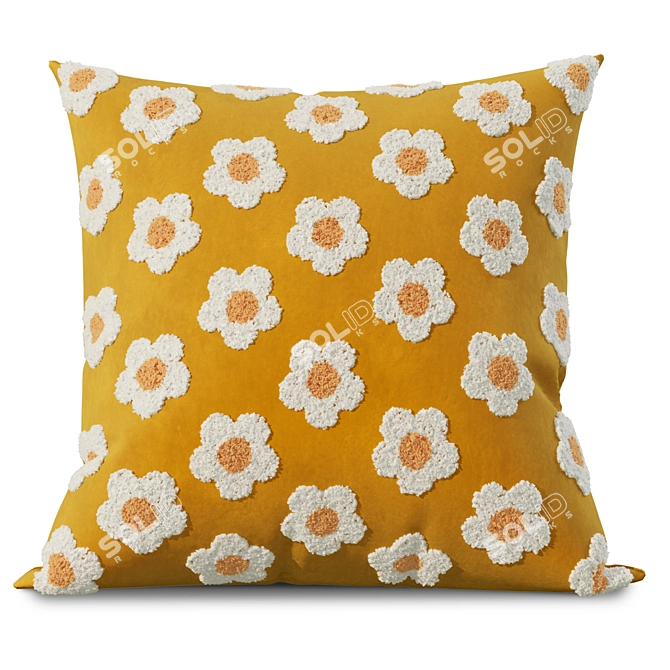 Floral Cushion Set - Various Sizes 3D model image 4