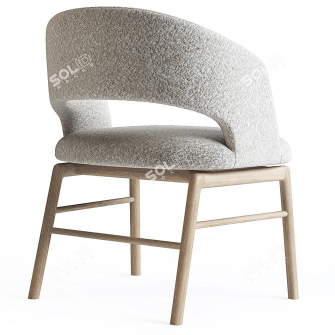 Modern Flexform Alma Chair Set 3D model image 2