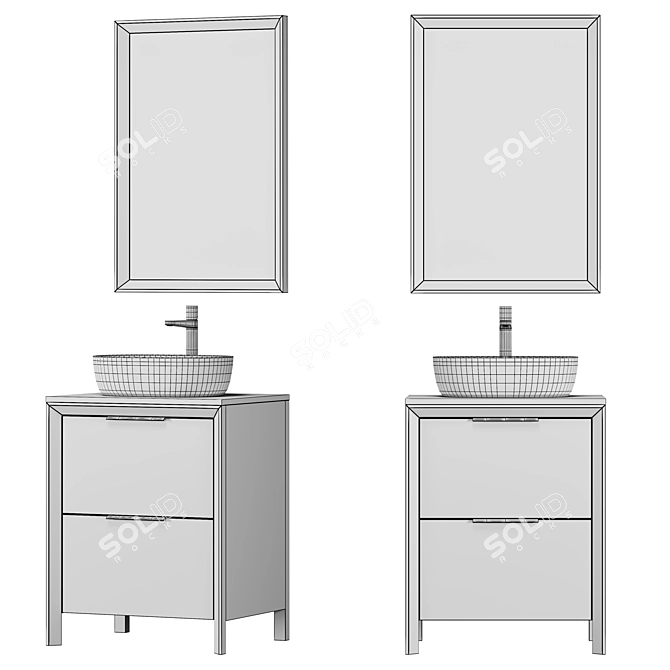 Dantone Home Dive Bathroom Furniture 3D model image 5