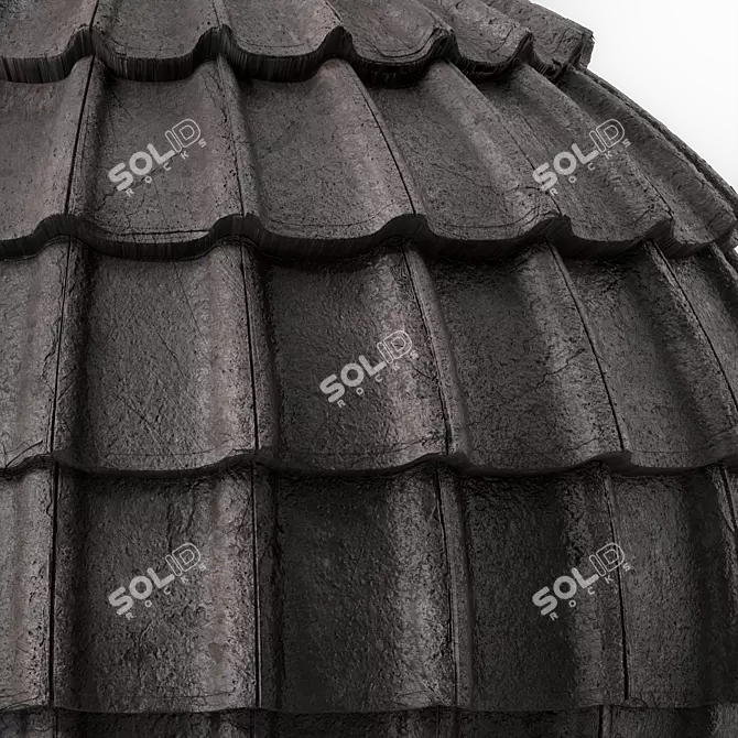 Concrete Roofing Material Sbsar Texture 3D model image 6