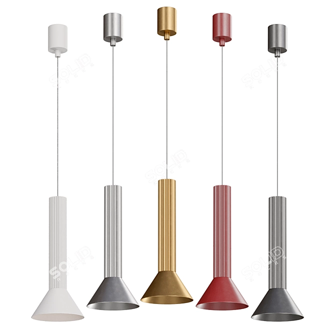 Sleek Modern Pendant Light 3D model image 4