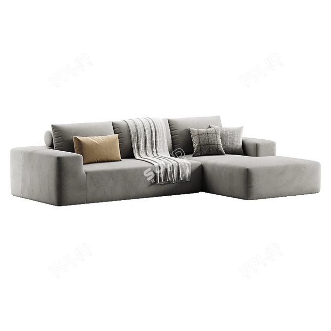 Versatile Modular Sectional Sofa Set 3D model image 2