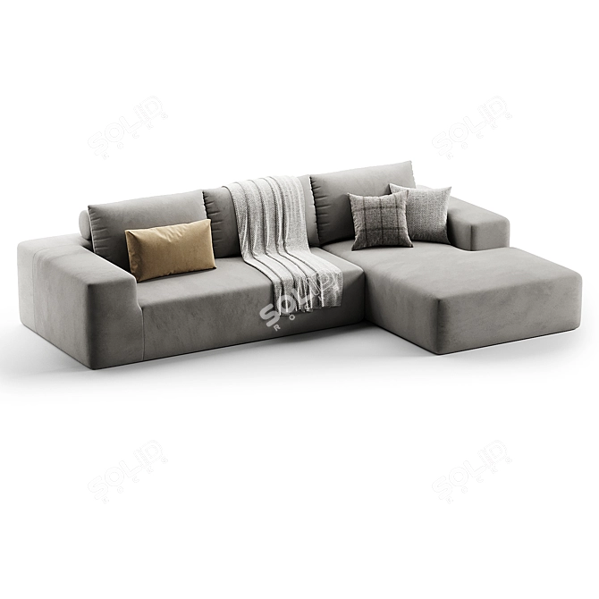 Versatile Modular Sectional Sofa Set 3D model image 3