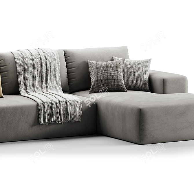 Versatile Modular Sectional Sofa Set 3D model image 4