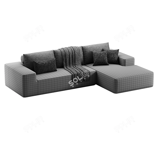 Versatile Modular Sectional Sofa Set 3D model image 5