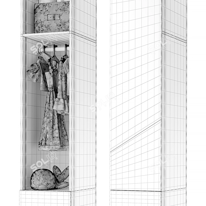 Multifunctional Modern Storage Solution 3D model image 6