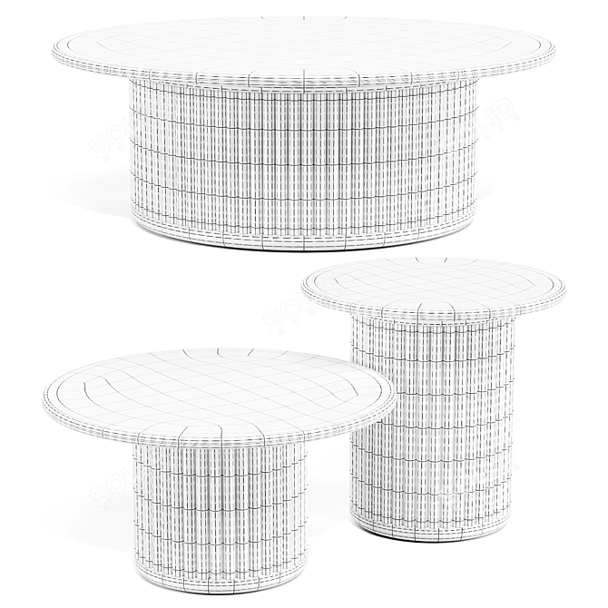 Tribu Otto Tables Collection 3D model image 7