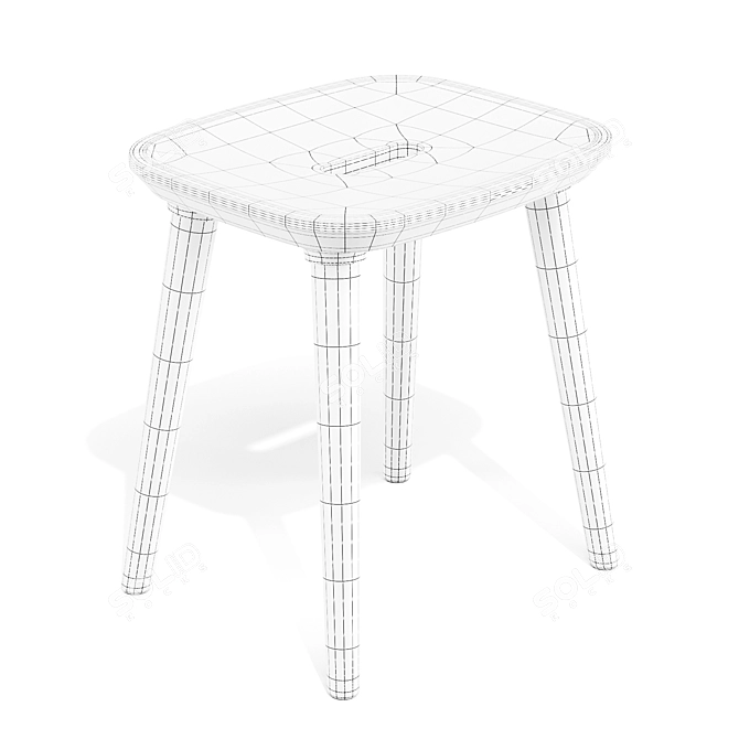 Modern VNA Dining Stool 3D model image 7