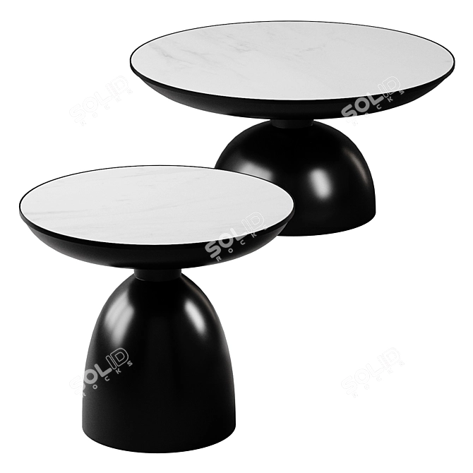 Nofon Black & White Coffee Tables 3D model image 1