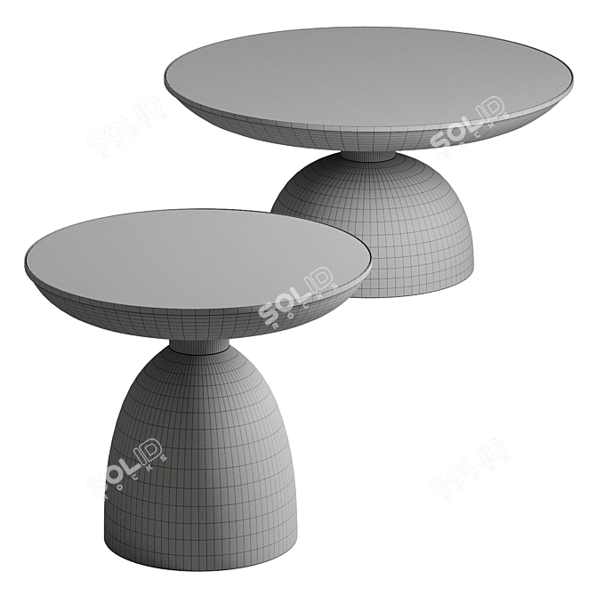 Nofon Black & White Coffee Tables 3D model image 3