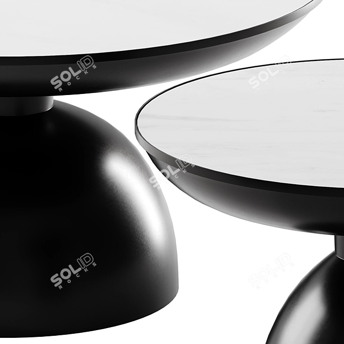 Nofon Black & White Coffee Tables 3D model image 7