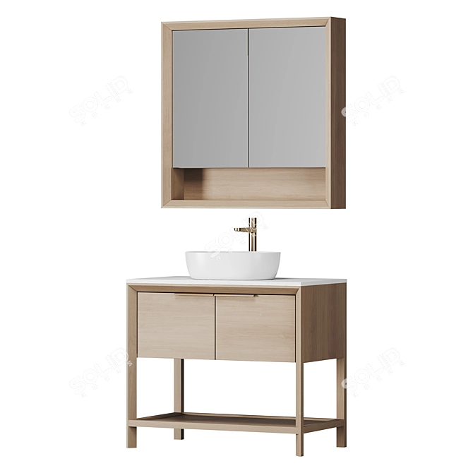 Contemporary Dive Bathroom Furniture 3D model image 2