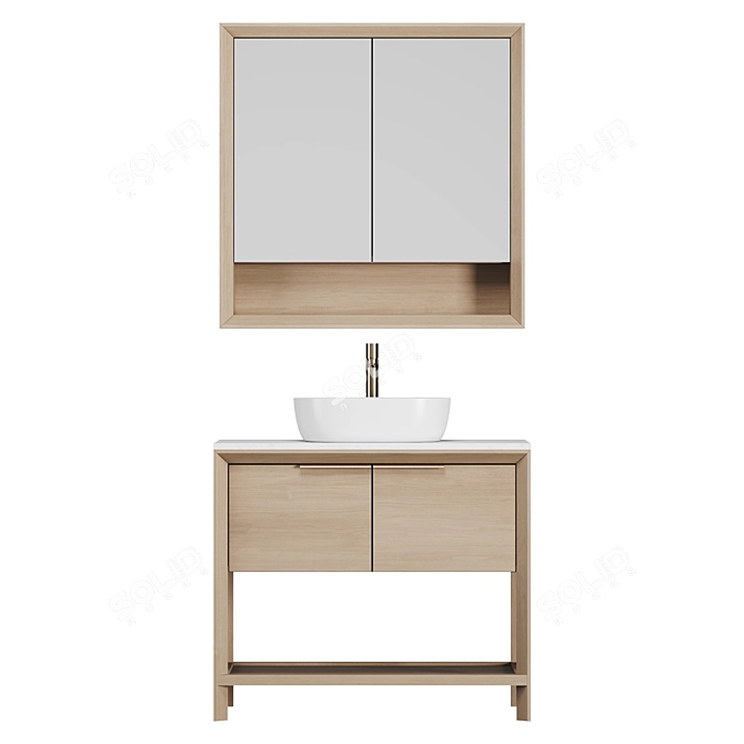 Contemporary Dive Bathroom Furniture 3D model image 3