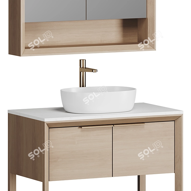 Contemporary Dive Bathroom Furniture 3D model image 4