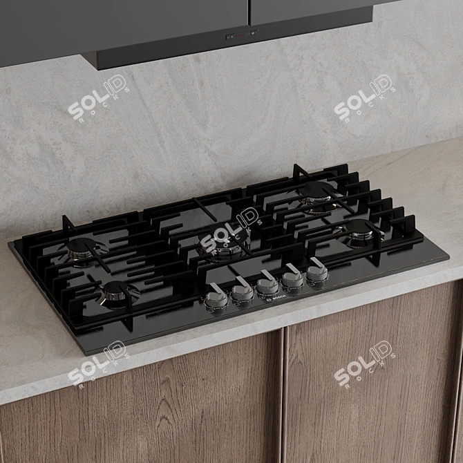 Modern Bosch Kitchen Appliance Set 3D model image 6