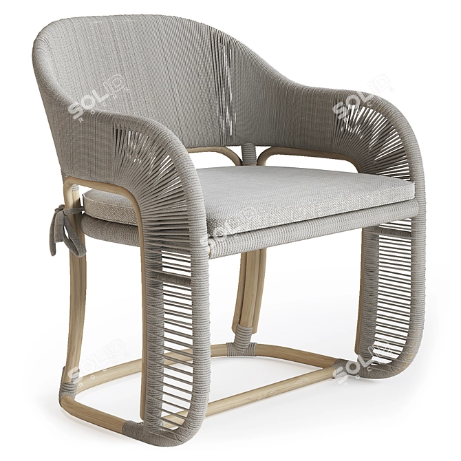 Vista Armchair: Modern Elegance Fixture 3D model image 1