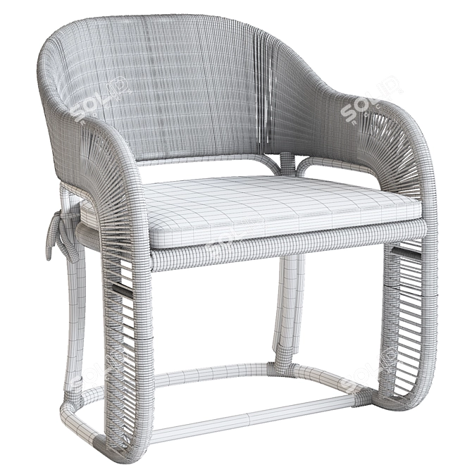 Vista Armchair: Modern Elegance Fixture 3D model image 4