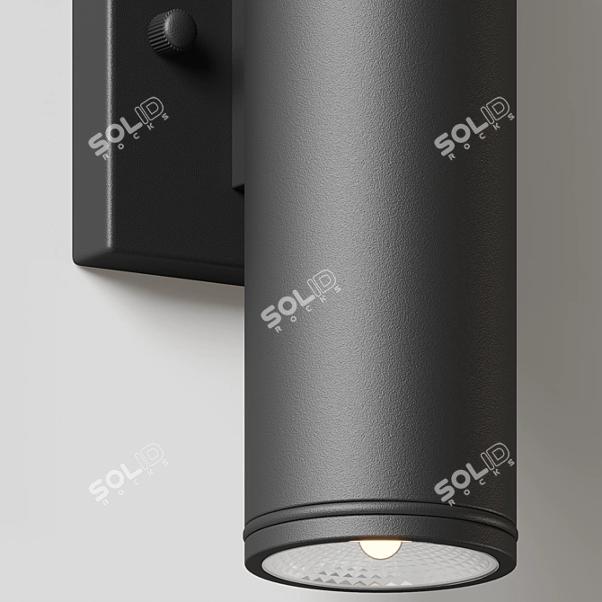 Outdoor LED Cylinder Wall Sconce 3D model image 4