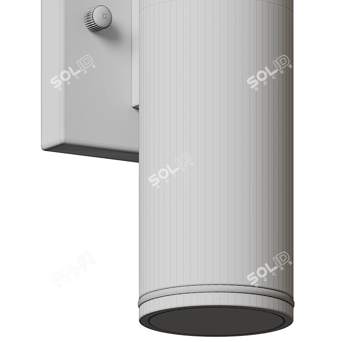 Outdoor LED Cylinder Wall Sconce 3D model image 6