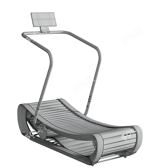 Title: Nohrd Sprintbok Curved Treadmill 3D model image 6