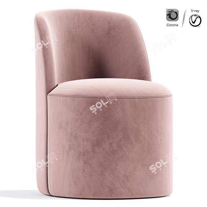 Contemporary Dining Chair Set 3D model image 1